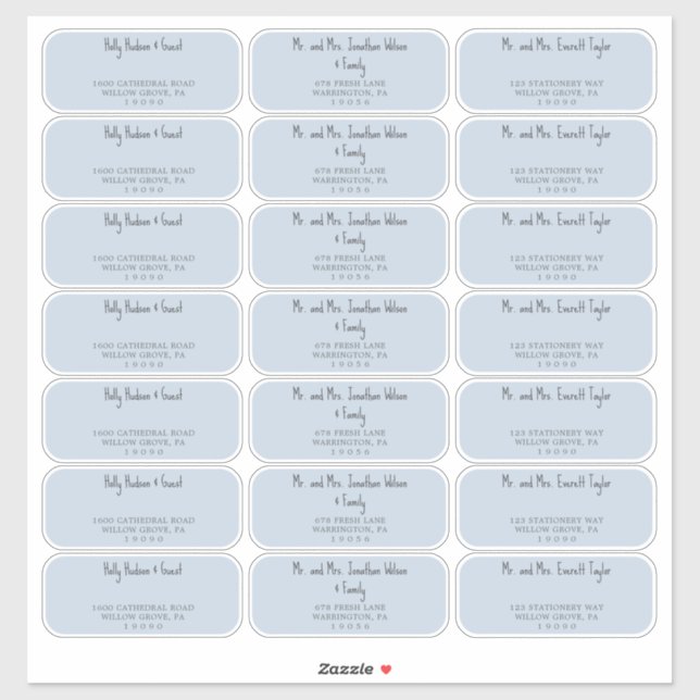 Navy-blue Baby Shower Guest Address Labels (Sheet)