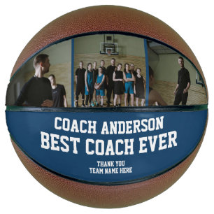 Navy Blue Best Coach Ever Sports Thank You Team Basketball
