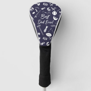 Navy Blue Best Dad Ever Golf Head Cover