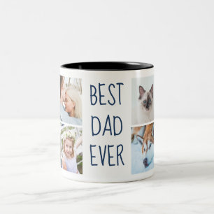 Navy Blue Best DadEver Custom Photo Mug