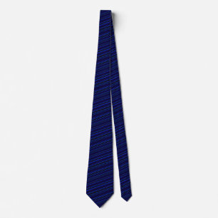 Navy Blue Black Striped Men's Fashion Ties