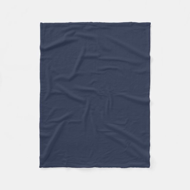 Navy Blue Blue Fleece Blanket (Front)
