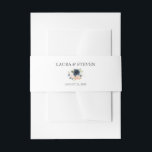 Navy Blue Blush Pink Floral Personalized Wedding Invitation Belly Band<br><div class="desc">Modern and Minimal design printed Navy Blue Blush Pink Floral Blossom Personalized Wedding Invitation Belly Band that can be customized with your text. Check out the Graphic Art Design store for other products that match this design!</div>