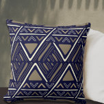Navy Blue Boho Mudcloth Inspired Decorative Cushion<br><div class="desc">Add some boho charm to your living space with this stylish decorative throw pillow featuring a mudcloth-inspired pattern in navy blue with ivory and clay taupe grey accents. The intricate design is printed on a soft and durable fabric, making it perfect for snuggling up with on the couch or adding...</div>
