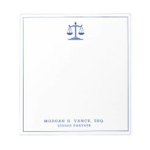 Navy Blue Border Attorney Scales of Justice Legal
