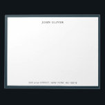 Navy blue border Business Formal  Notepad<br><div class="desc">Personalised , Classic and elegant Notepad with Navy blue border. You can easily change the font to any style or colour of your choice by clicking on "Edit this design template" boxes on the right hand side of the item, or click the blue "Customise it" button to arrange the text,...</div>