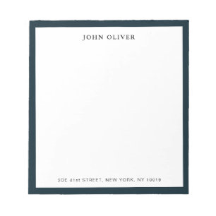 Navy blue border Formal Note pad