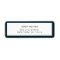 Navy blue border Formal return address Label