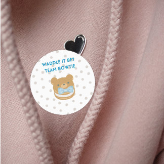 Navy Blue Boy Vote Baby Bet Reveal Party Sticker