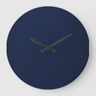 Navy Blue Bumpy Pattern Large Clock