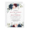 Navy Blue Burgundy Blush Pink Floral Wedding