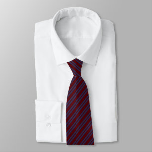 Navy blue& burgundy stripes groomsmen wedding Tie