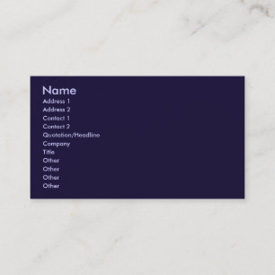 navy blue business card