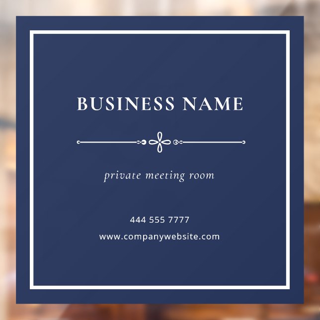 Navy Blue Business Office Name White Frame (Sheet 2)