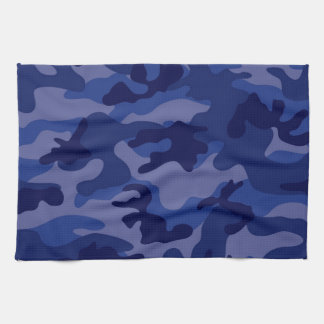 Navy Blue Camo, Camouflage Tea Towel