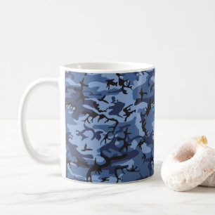 Navy Blue Camouflage, Military, Army Coffee Mug