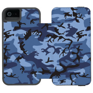 Navy Blue Camouflage, Military, Army Incipio Watson™ iPhone 5 Wallet Case
