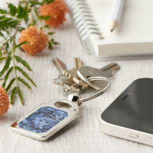 Navy Blue Camouflage, Military, Army Key Ring