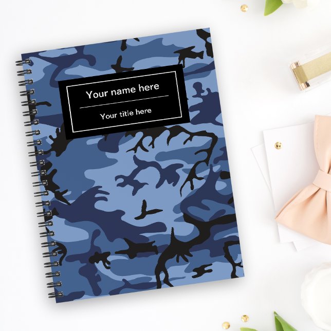 Navy Blue Camouflage, Military, Army Notebook (Creator Uploaded)