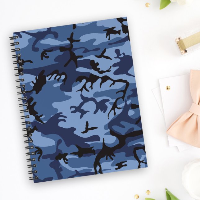Navy Blue Camouflage, Military, Army Notebook (Creator Uploaded)