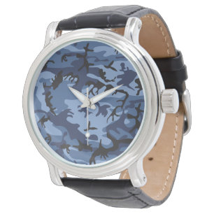 Navy Blue Camouflage, Military, Army Watch