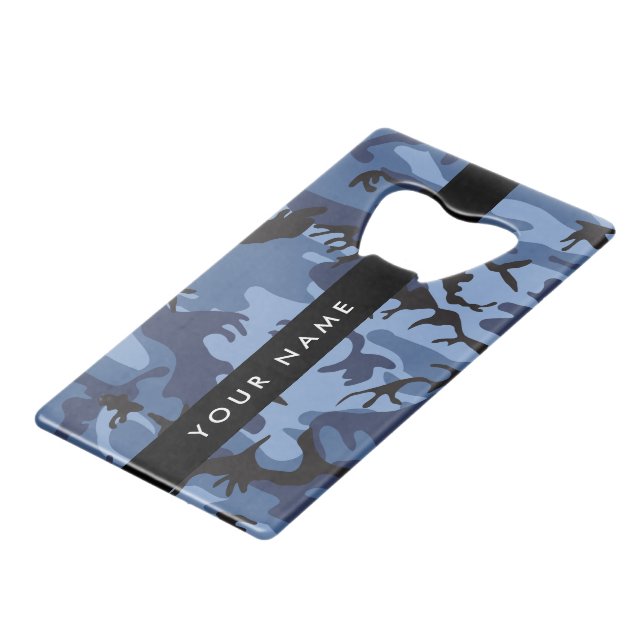 Navy Blue Camouflage Your name Personalise (Front Angled)