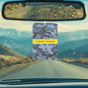 Navy Blue Camouflage Your name Personalise Car Air Freshener