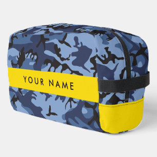 Navy Blue Camouflage Your name Personalise Dopp Kit