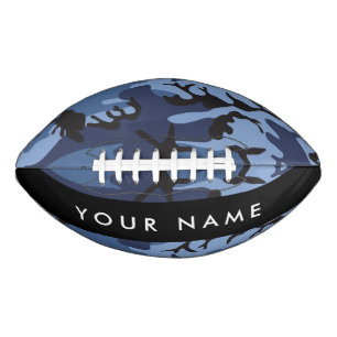 Navy Blue Camouflage Your name Personalise Football