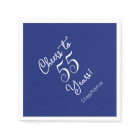 Navy Blue Cheers to 55 Years 55th Birthday