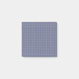 Navy Blue Chequered Pattern Classic Grid Office Post-it Notes