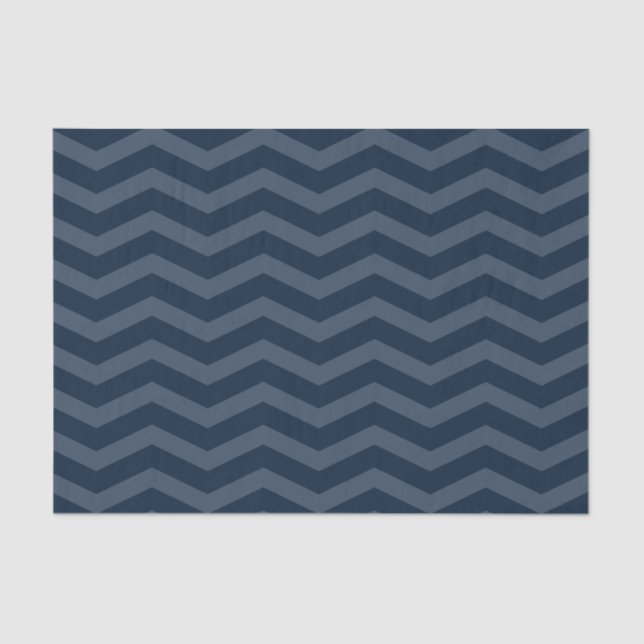 Navy Blue Chevron Tissue Paper (Front)