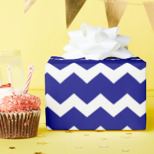 Navy blue chevron wrapping paper