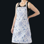 Navy Blue Christmas Snowflakes on Winter White   Apron<br><div class="desc">Mixed sized pretty navy blue snowflakes are scattered throughout this Christmas seasonal pattern. This cute festive design with a crisp winter white background is sure to please any age and perfect for anyone who likes soft and delicate xmas patterns.</div>