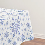 Navy Blue Christmas Snowflakes on Winter White Tablecloth<br><div class="desc">Mixed sized pretty navy blue snowflakes are scattered throughout this Christmas seasonal pattern. This cute festive design with a crisp winter white background is sure to please any age and perfect for anyone who likes soft and delicate xmas patterns.</div>