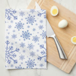 Navy Blue Christmas Snowflakes on Winter White Tea Towel<br><div class="desc">Mixed sized pretty navy blue snowflakes are scattered throughout this Christmas seasonal pattern. This cute festive design with a crisp winter white background is sure to please any age and perfect for anyone who likes soft and delicate xmas patterns.</div>