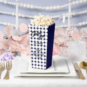 Navy Blue Circle Pattern Bachelorette Party Favour Box