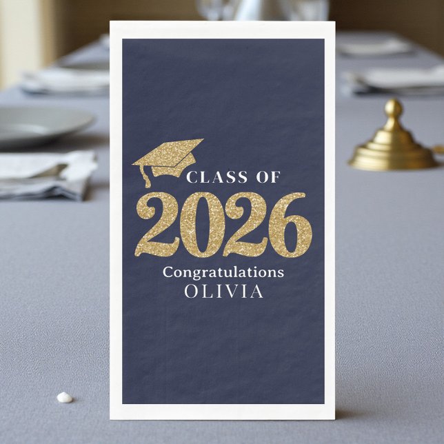 Navy Blue Class Of 2026 Napkin (Creator Uploaded)