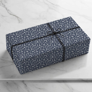 Navy Blue Classic Wedding Gift Wrapping Paper