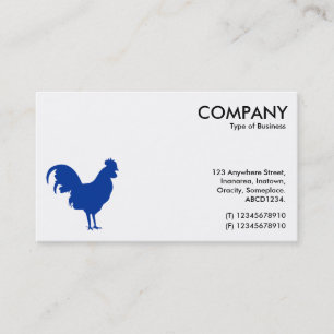 Navy Blue Cockerel Symbol - White Business Card