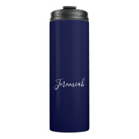 Navy Blue Color Plain Modern Own Name Calligraphy
