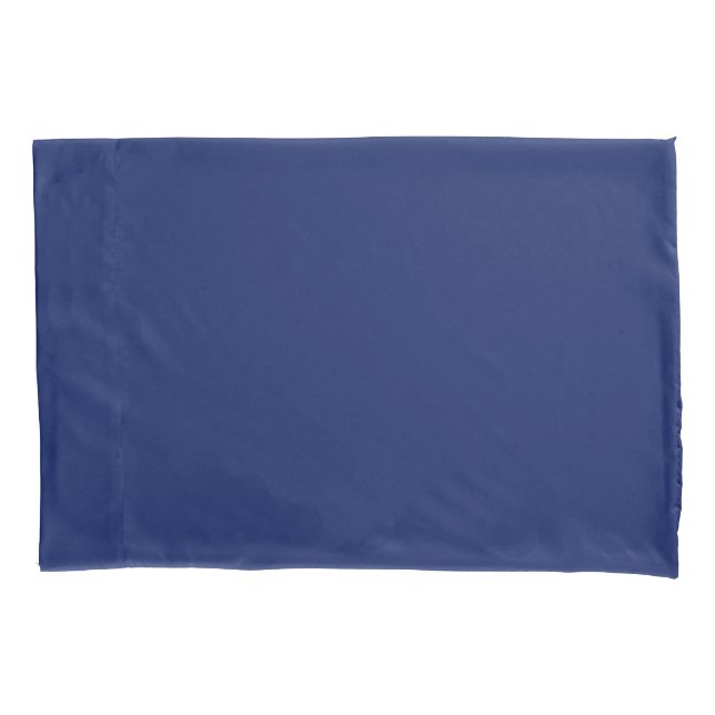 Navy Blue colour Easily Customise This Pillowcase (Front-Left)