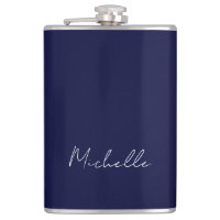 Navy Blue Colour Plain Modern Own Name Calligraphy