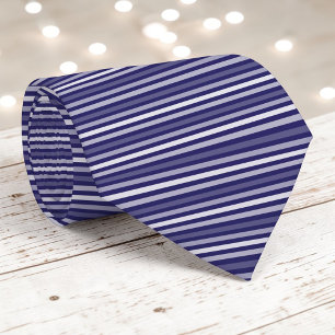 Navy Blue Colour Stripes Necktie