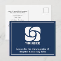 Navy Blue Company Advertising Business Logo