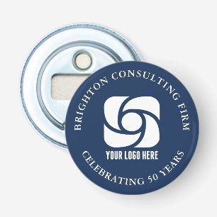 Navy Blue Company Logo Custom Business Marketing Bottle Opener