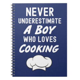 Navy Blue Cooking Gifts For Baby Boy For Kids Chef Notebook