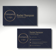 Navy Blue Corporate Business Card