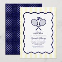 Navy Blue & Cream Preppy Tennis Bridal Shower