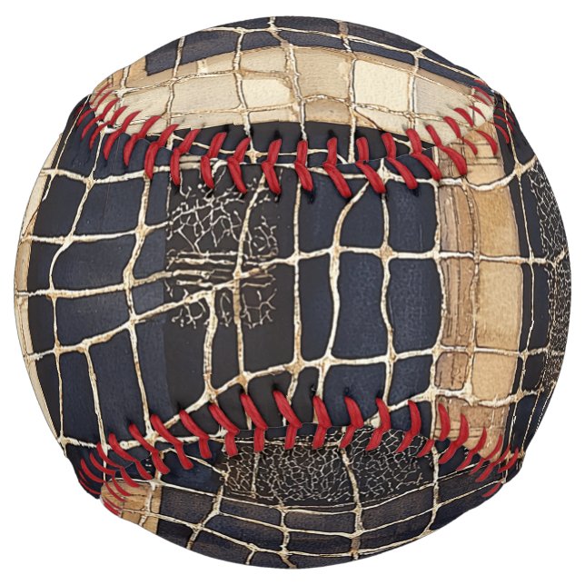 Navy Blue Cream Sand Net Softball (Front)